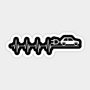 Electric Car Heartbeat w Sticker